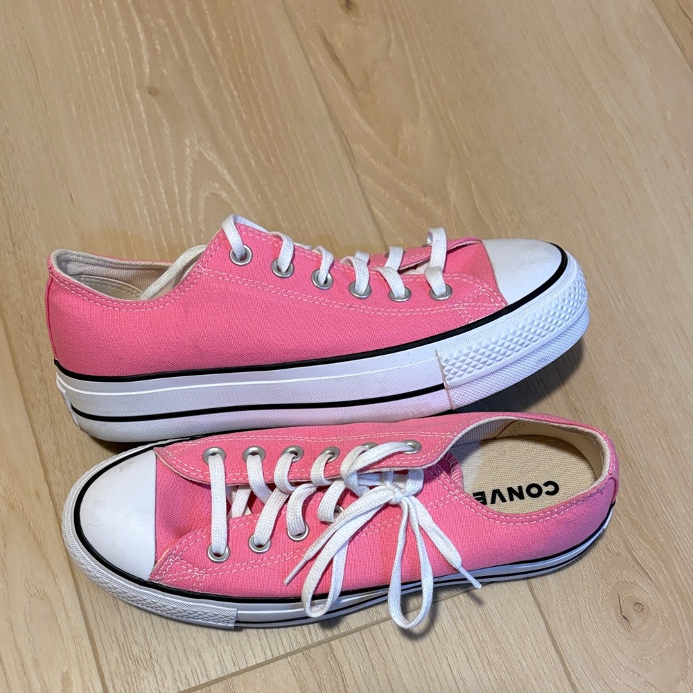 Converse Pink Canvas Sneakers